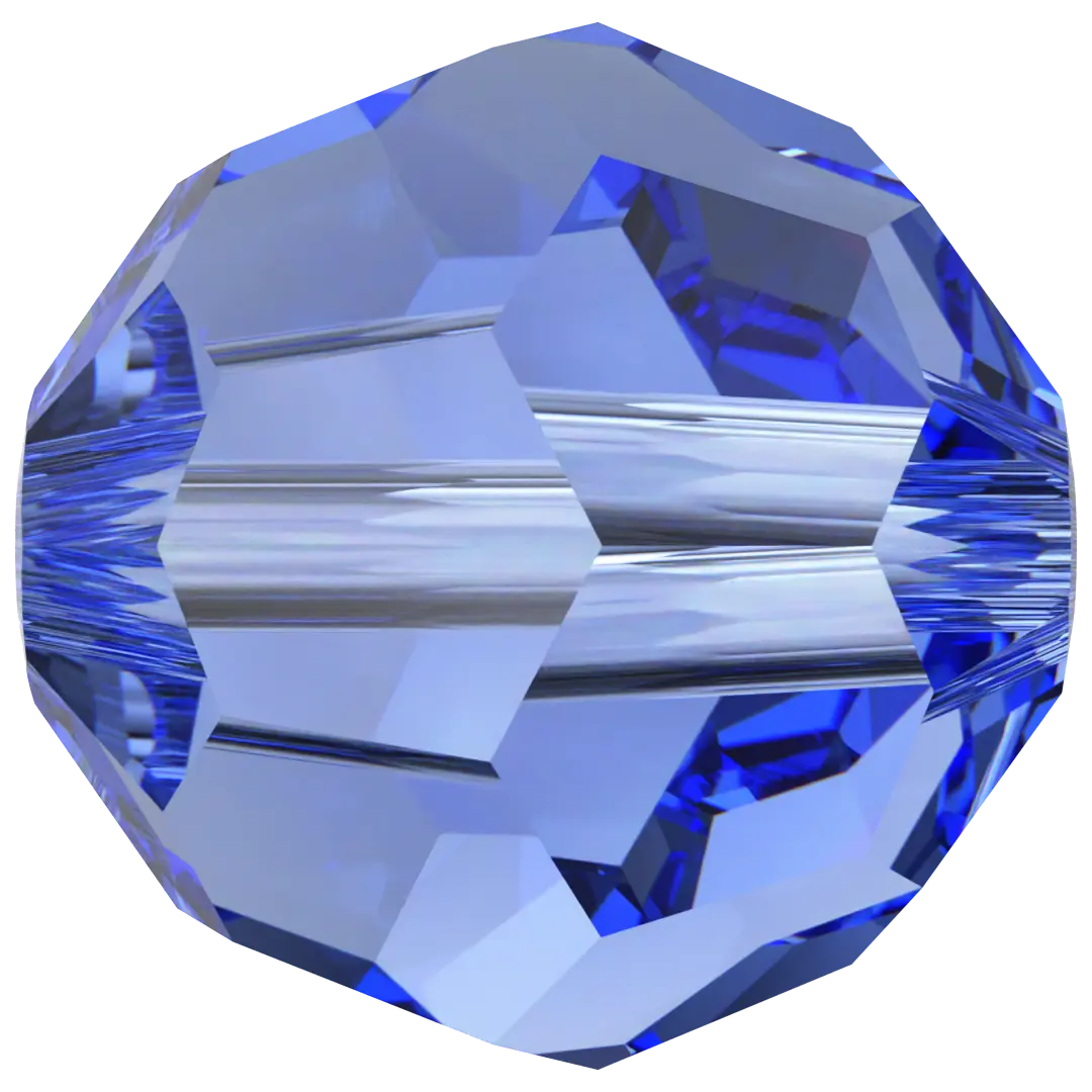 Swarovski Crystal Beads Round (5000) Sapphire - Bluestreak Crystals