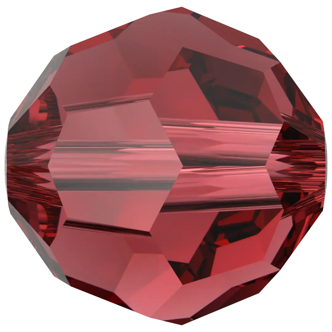 Swarovski Crystal Beads Round (5000) Scarlet - Bluestreak Crystals