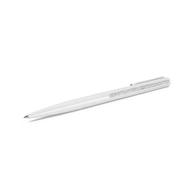 Swarovski Crystal Shimmer Ballpoint Pen White Lacquered Chrome plated - Bluestreak Crystals