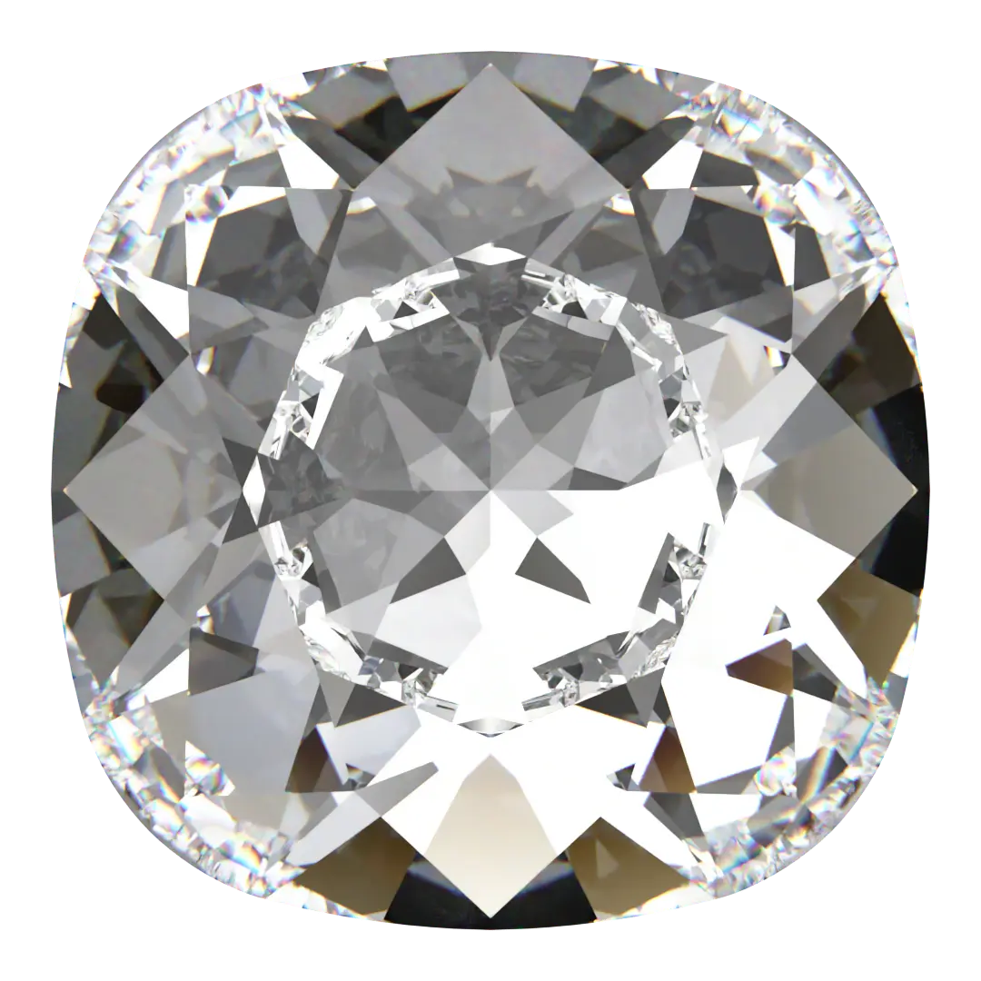 Swarovski Fancy Stones Cushion Square (4470) Crystal - Bluestreak Crystals