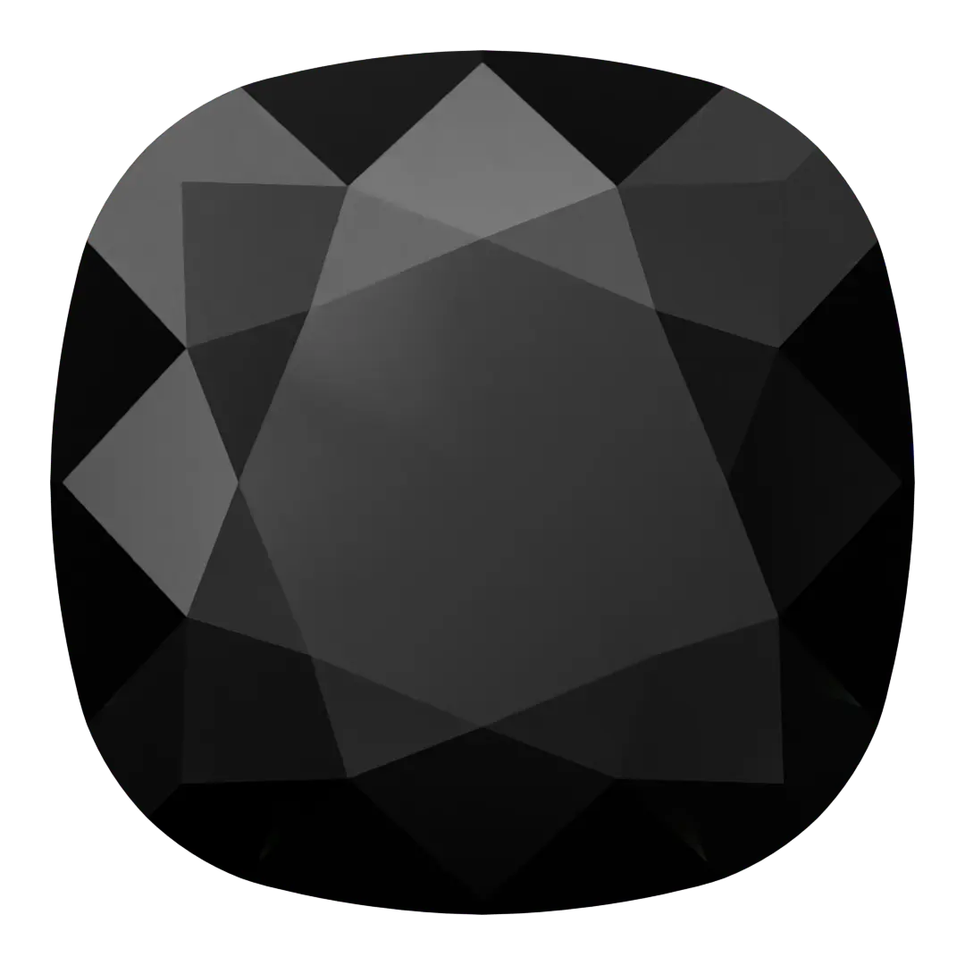 Swarovski Fancy Stones Cushion Square (4470) Jet UNFOILED - Bluestreak Crystals