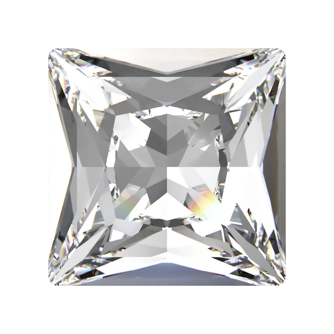 Swarovski Fancy Stones Princess Square (4447) Crystal - Bluestreak Crystals