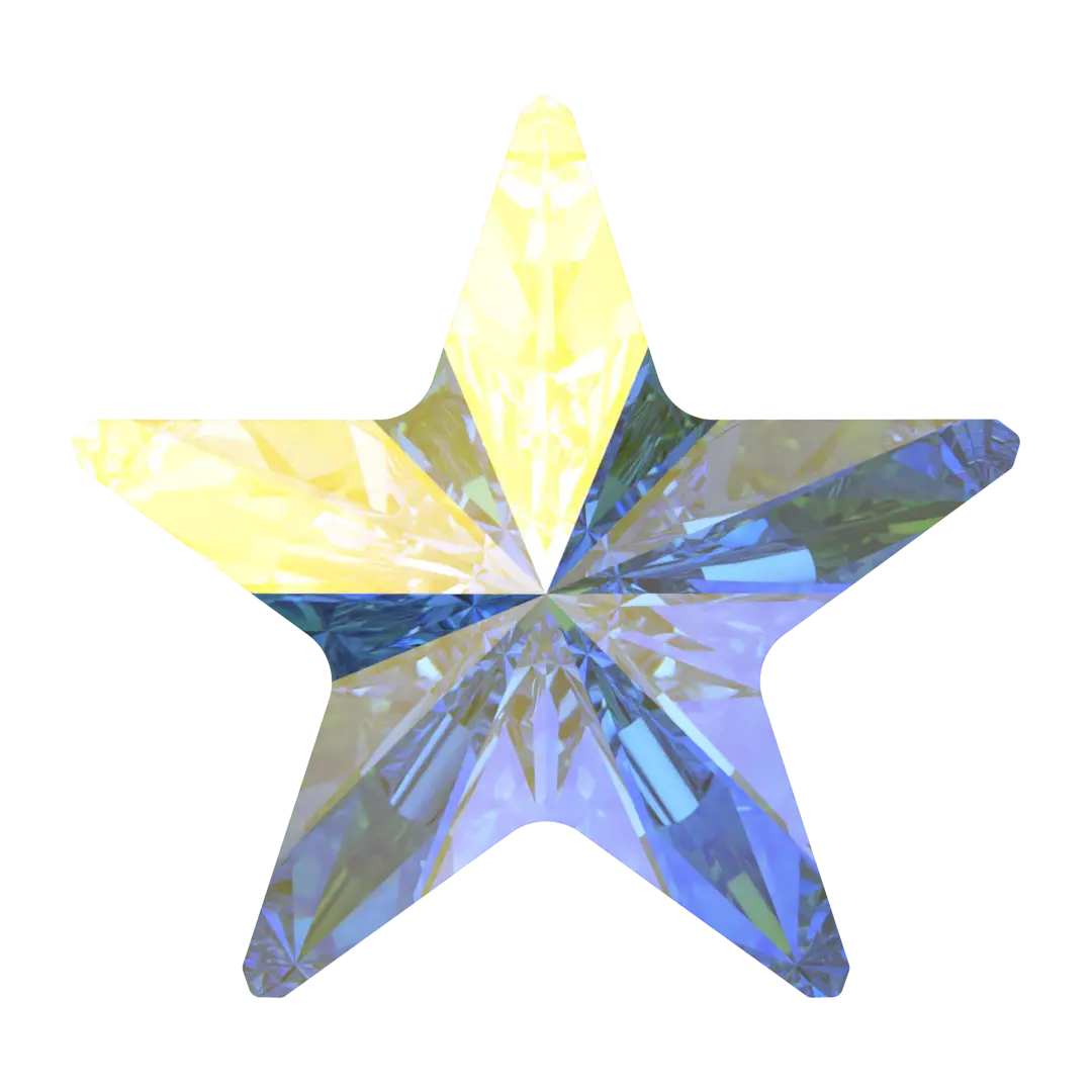Swarovski Fancy Stones Star (4745) Crystal AB - Bluestreak Crystals