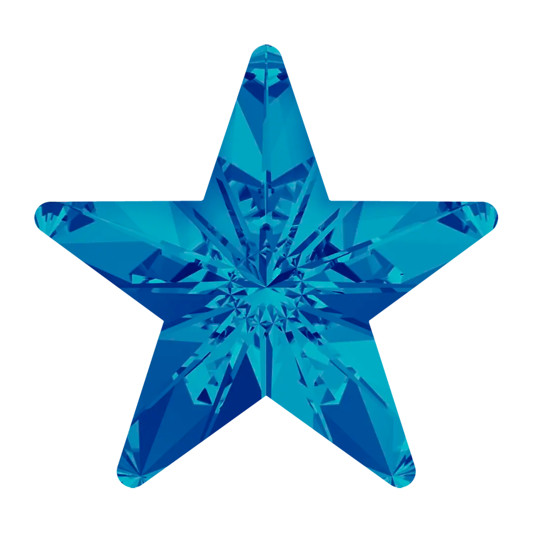 Swarovski Fancy Stones Star (4745) Crystal Bermuda Blue - Bluestreak Crystals