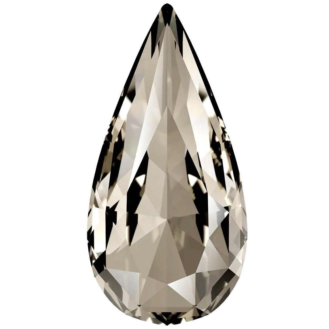 Swarovski Fancy Stones Teardrop (4322) Crystal Silver Shade - Bluestreak Crystals