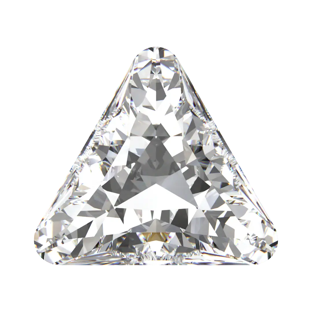 Swarovski Fancy Stones Triangle (4722) Crystal - Bluestreak Crystals