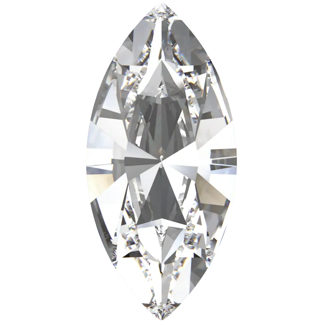 Swarovski Fancy Stones Xilion Navette (4228) Crystal - Bluestreak Crystals