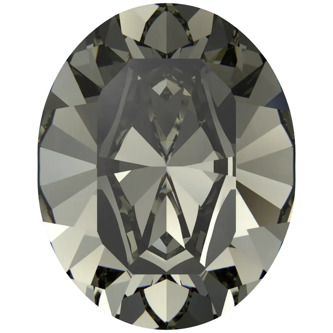 Swarovski Fancy Stones Xilion Oval (4128) Black Diamond - Bluestreak Crystals