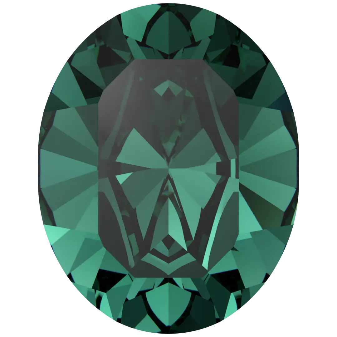 Swarovski Fancy Stones Xilion Oval (4128) Emerald - Bluestreak Crystals