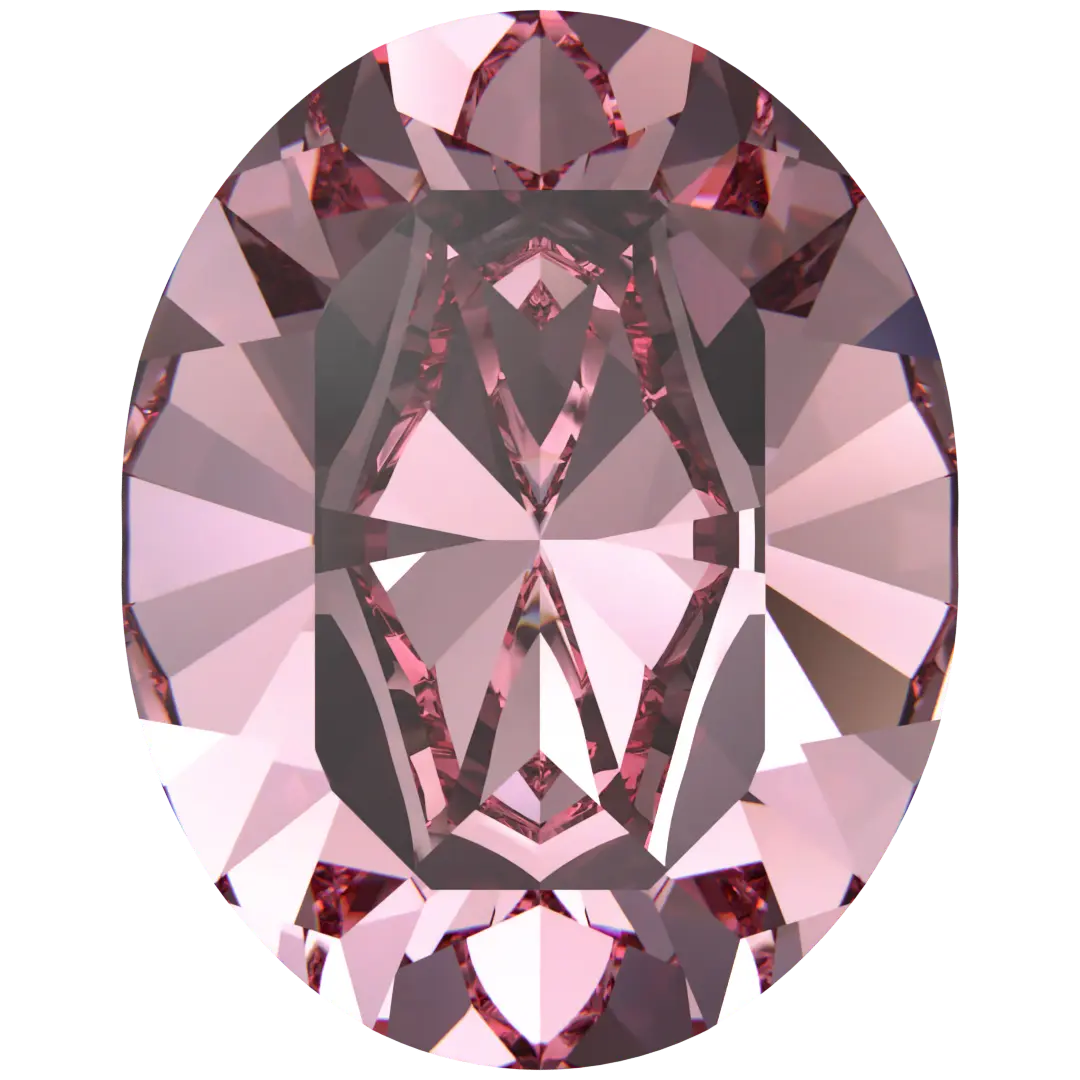 Swarovski Fancy Stones Xilion Oval (4128) Light Rose - Bluestreak Crystals