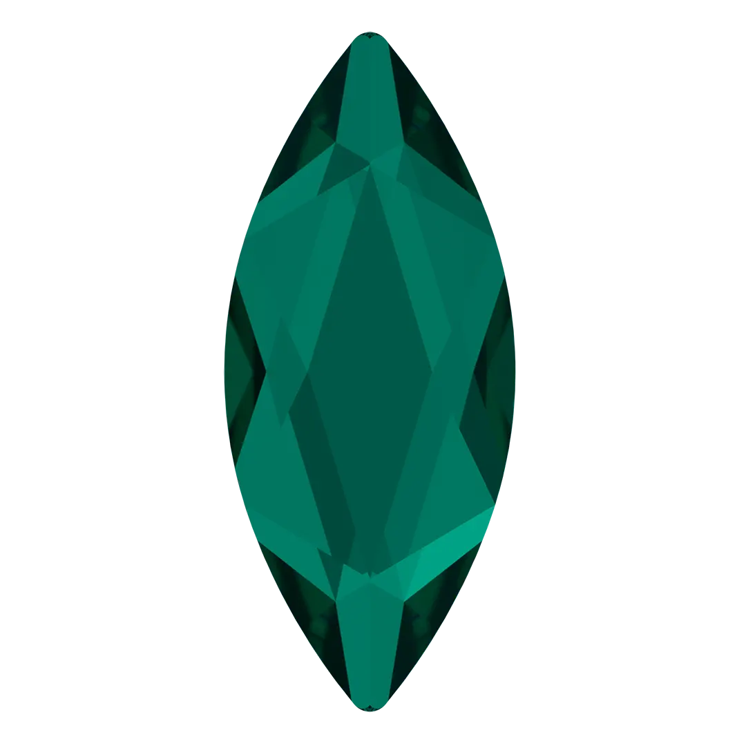 Swarovski Flat Back Crystals Non Hotfix Marquise (2201) Emerald - Bluestreak Crystals