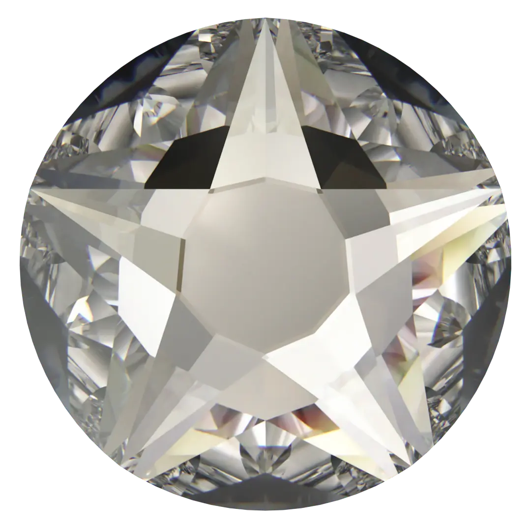 Swarovski Flat Back Crystals Non Hotfix Xirius Star Rose (2100) Crystal Silver Shade - Bluestreak Crystals