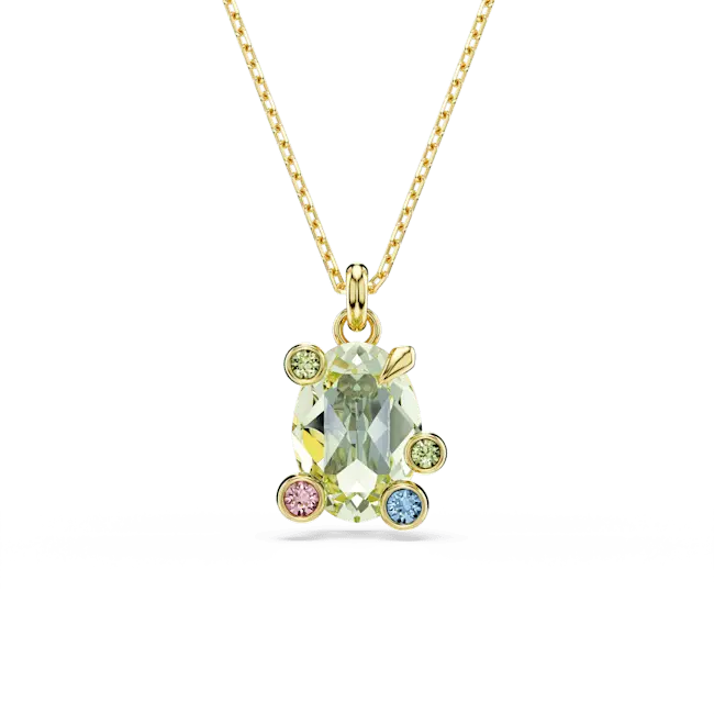 Swarovski Gema Pendant Mixed Cuts Multicoloured Gold-Tone Plated - Bluestreak Crystals