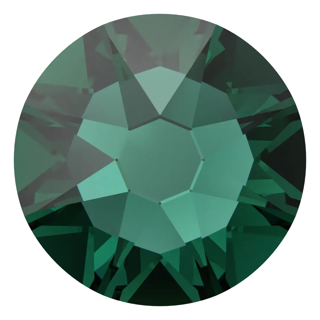 Serinity Flat Back Crystals Non Hotfix (2000, 2058 & 2088) Emerald - Bluestreak Crystals