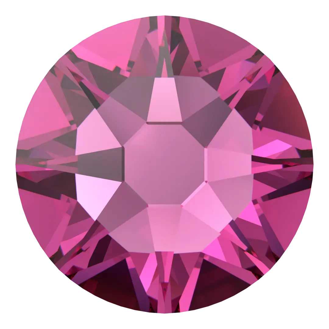 Serinity Flat Back Crystals Non Hotfix (2000, 2058 & 2088) Fuchsia - Bluestreak Crystals