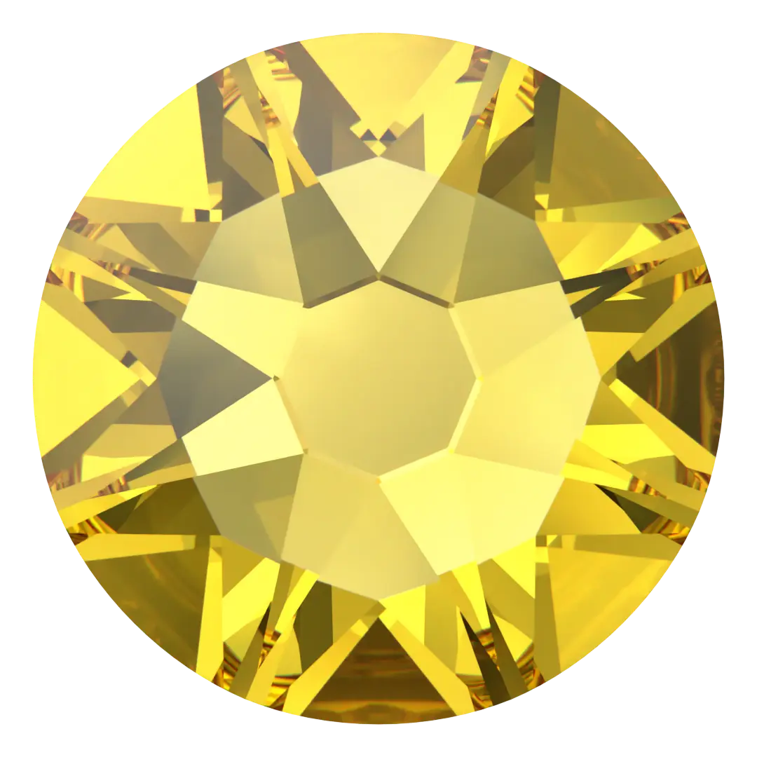 Swarovski Flat Back Crystals Non Hotfix (2000, 2058 & 2088) Light Topaz - Bluestreak Crystals