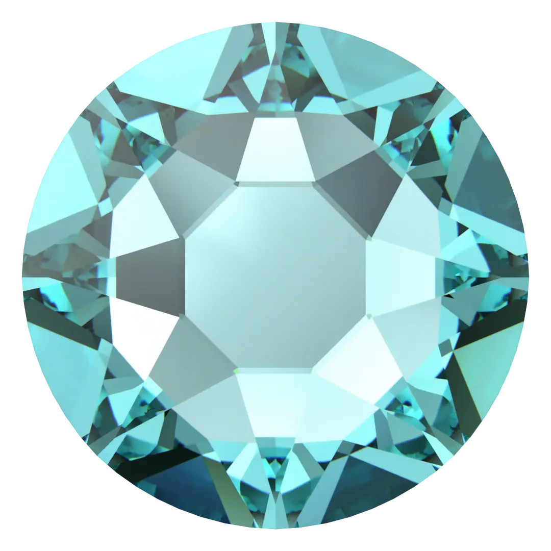 Serinity Flat Back Crystals Non Hotfix (2000, 2058 & 2088) Light Turquoise - Bluestreak Crystals