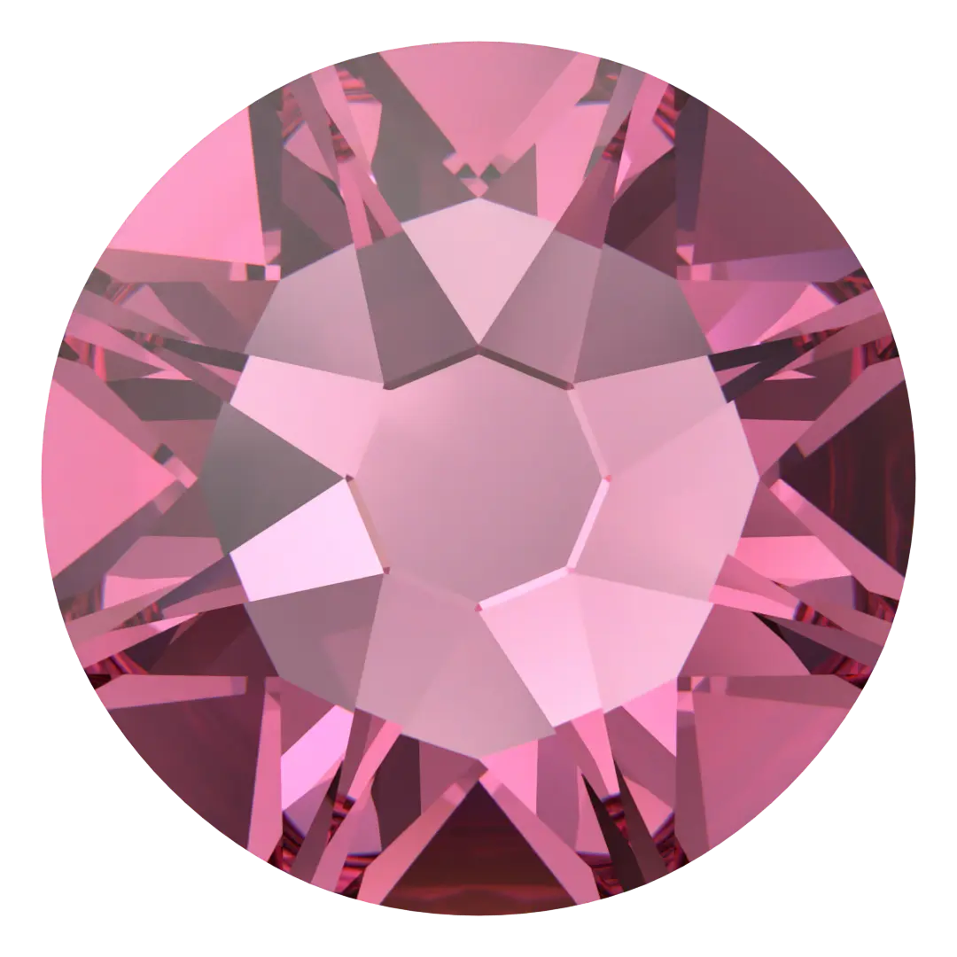 Swarovski Flat Back Crystals Non Hotfix (2000, 2058 & 2088) Rose - Bluestreak Crystals
