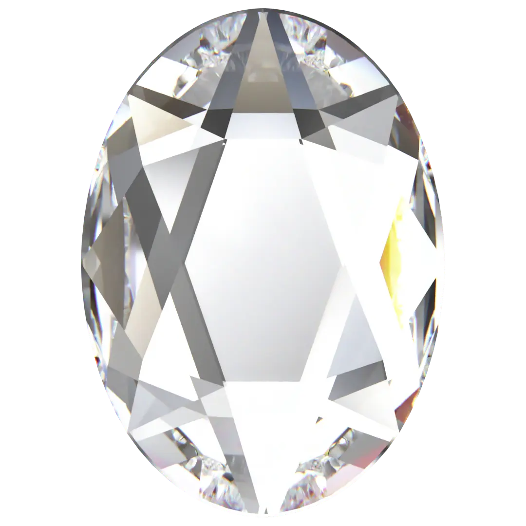 Swarovski Flat Back Crystals Non Hotfix Oval (2603) Crystal - Bluestreak Crystals