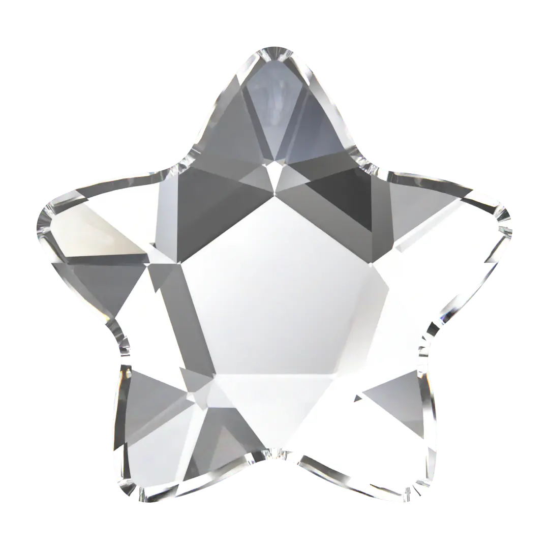 Swarovski Flat Back Crystals Non Hotfix Star Flower (2754) Crystal - Bluestreak Crystals