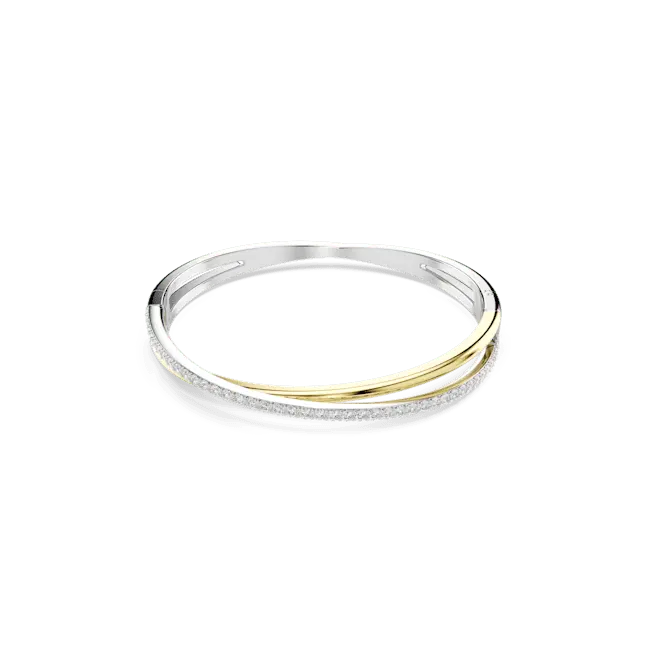 Swarovski Hyperbola Bangle White Mixed Metal Finish - Bluestreak Crystals