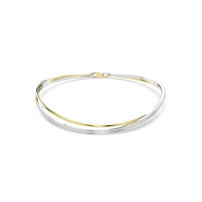 Swarovski Hyperbola Choker Round Cut White Mixed Metal Finish - Bluestreak Crystals
