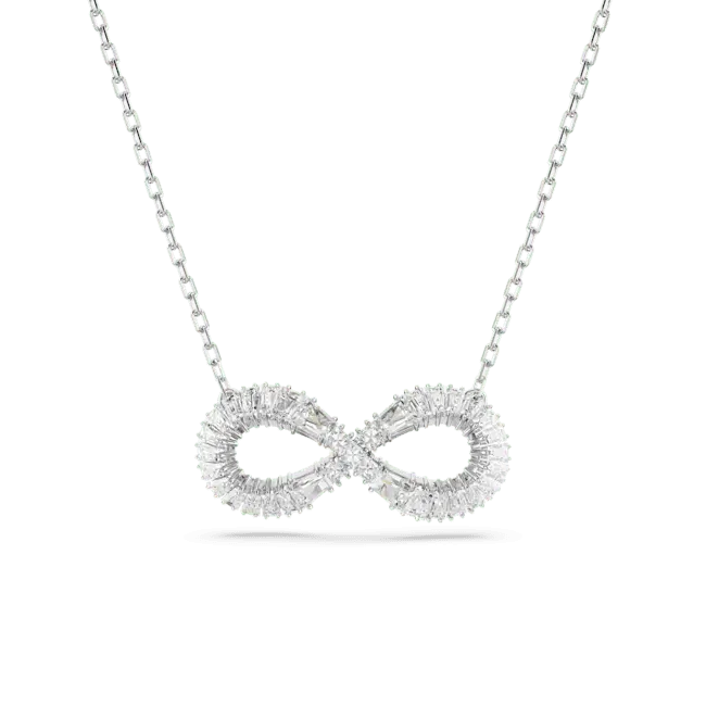 Swarovski Hyperbola Pendant Infinity White Rhodium Plated - Bluestreak Crystals