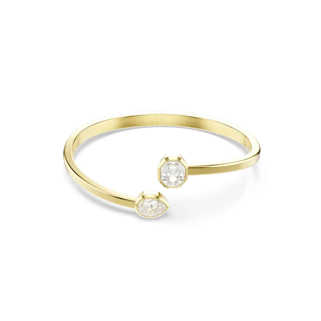 Swarovski Imber Bangle Mixed cuts White Gold-Tone Plated - Bluestreak Crystals