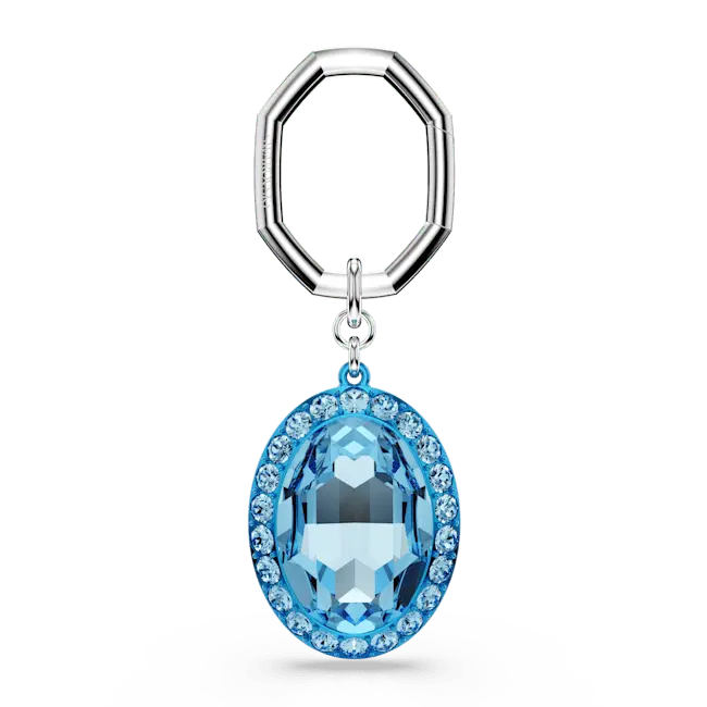 Swarovski Key Ring Oval Cut Blue - Bluestreak Crystals