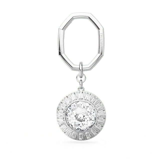 Swarovski Key Ring Round Cut White - Bluestreak Crystals