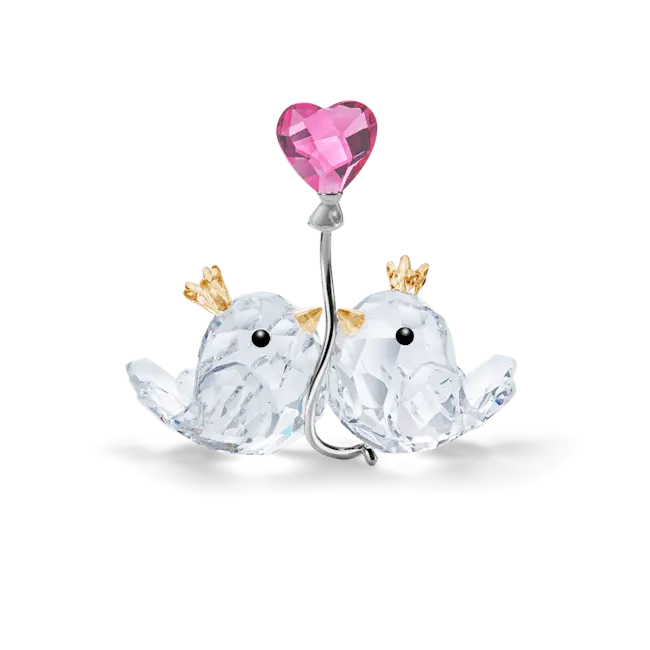 Swarovski Love Birds Pink Heart - Bluestreak Crystals