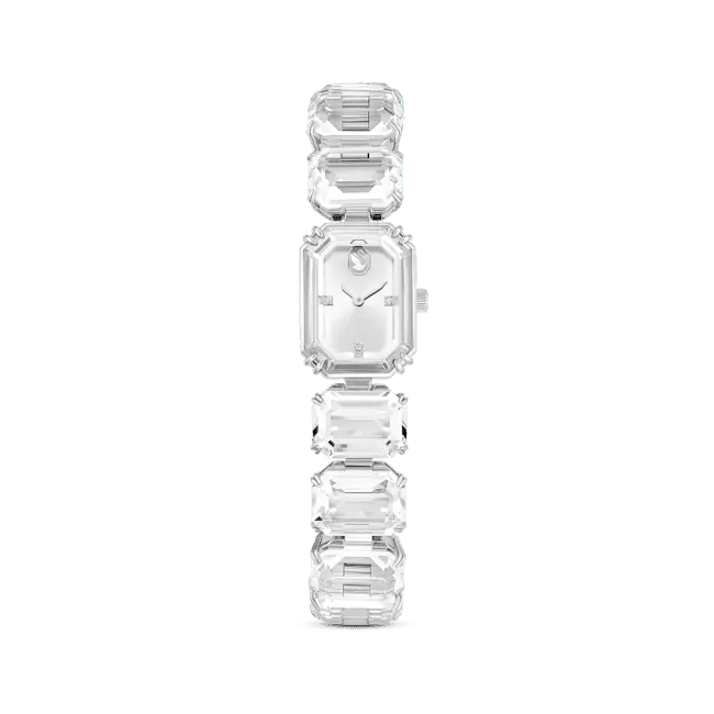 Swarovski Millenia Watch Octagon Cut Bracelet White Stainless Steel - Bluestreak Crystals