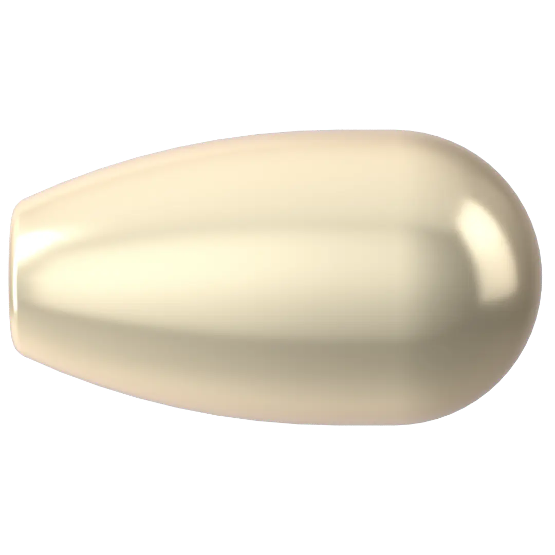 Swarovski Pearls Drop Half Drilled (5816) Crystal Cream - Bluestreak Crystals