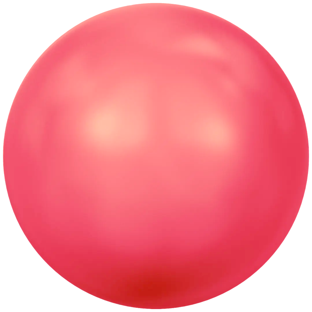 Swarovski Pearls Round (5810) Crystal Neon Red - Bluestreak Crystals