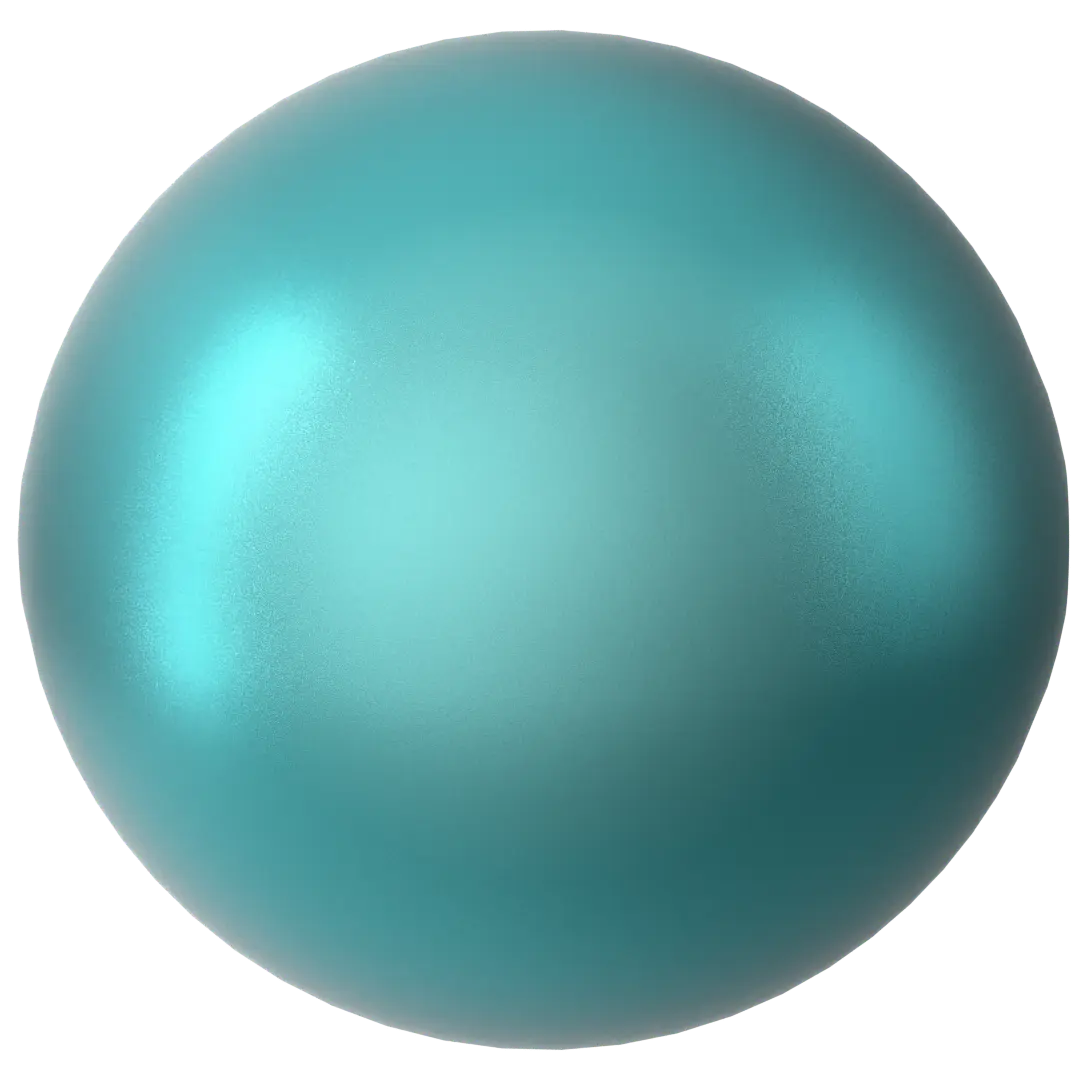 Swarovski Pearls Round Half Drilled (5818) Crystal Iridescent Dark Turquoise - Bluestreak Crystals
