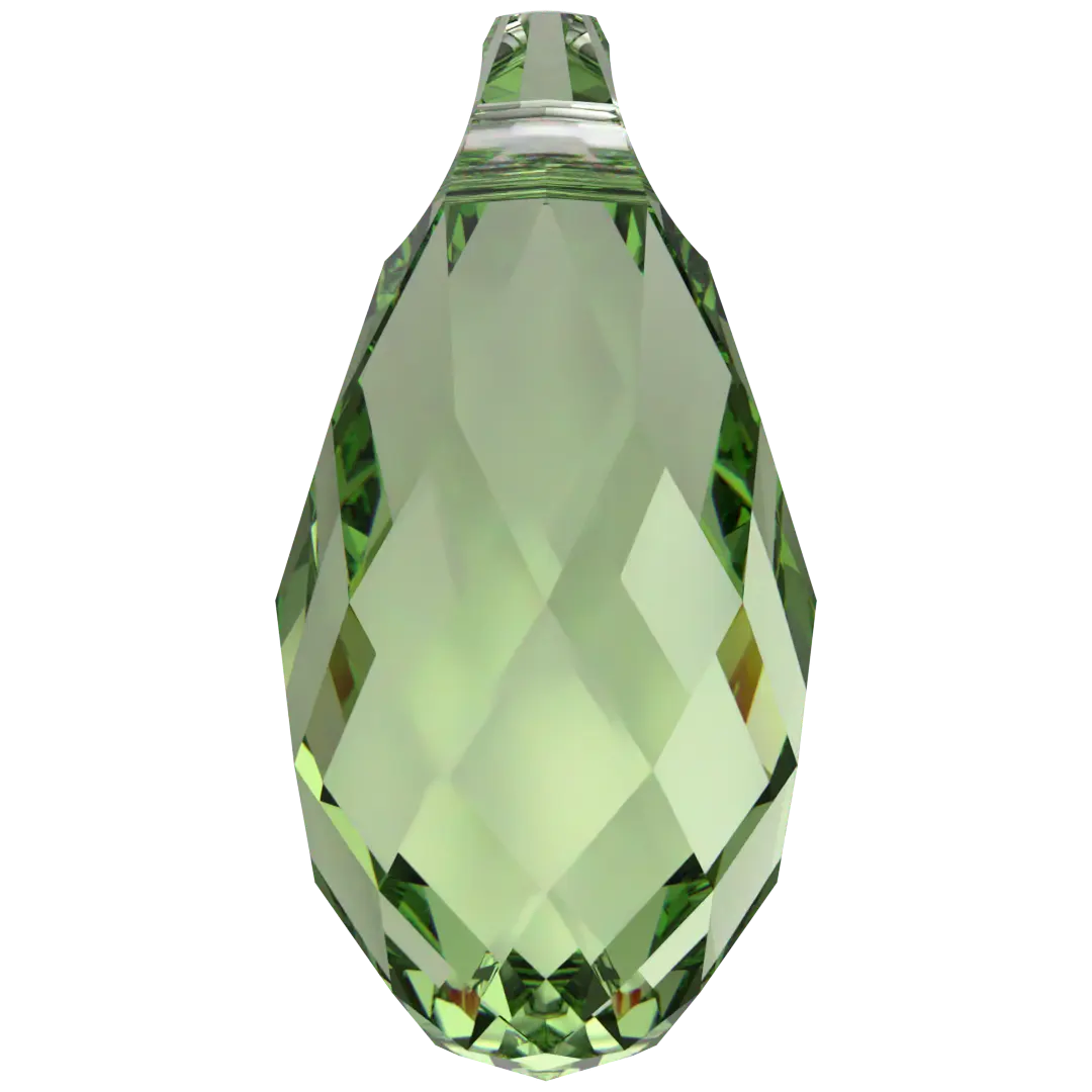 Swarovski Pendants Briolette (6010) Recreated Peridot - Bluestreak Crystals