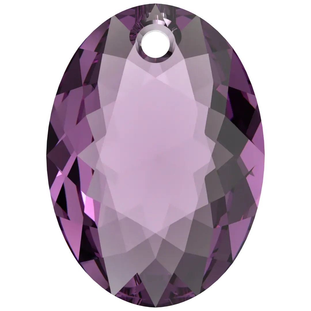 Swarovski Pendants Elliptic Cut (6438) Amethyst - Bluestreak Crystals