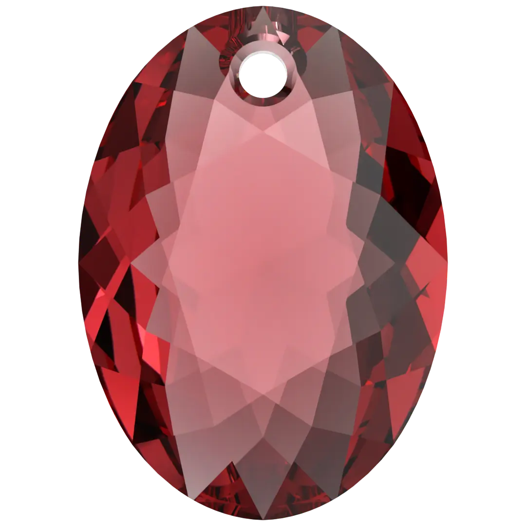 Swarovski Pendants Elliptic Cut (6438) Scarlet - Bluestreak Crystals