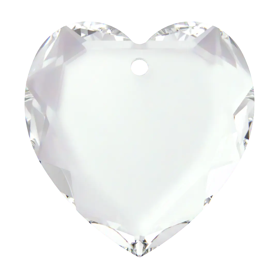 Swarovski Pendants Flat Heart (6225) Crystal - Bluestreak Crystals