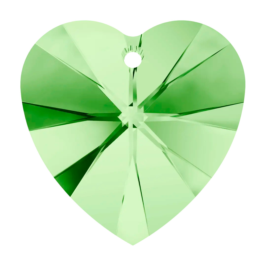 Swarovski Pendants Xilion Heart (6228) Peridot - Bluestreak Crystals