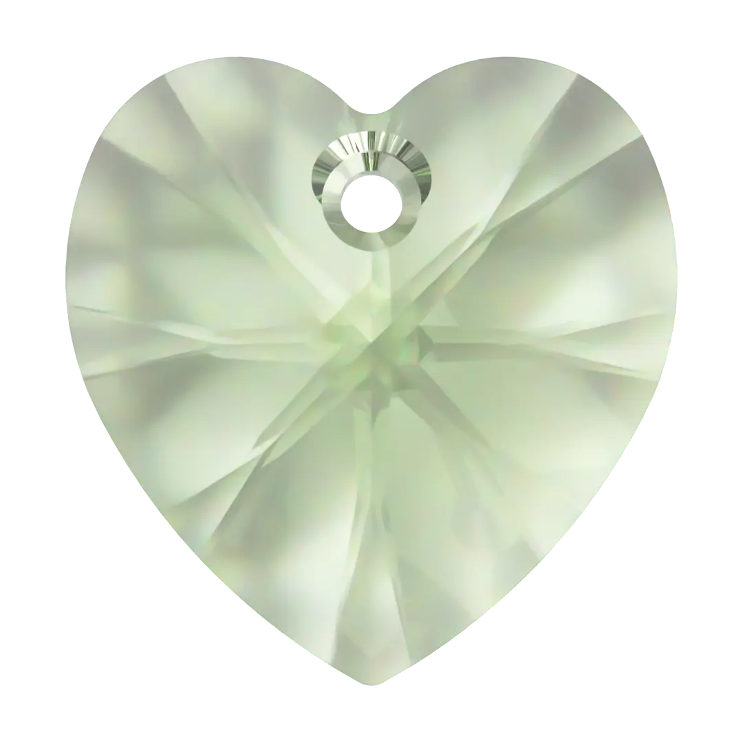 Swarovski Pendants Xilion Heart (6228) Recreated Peridot - Bluestreak Crystals