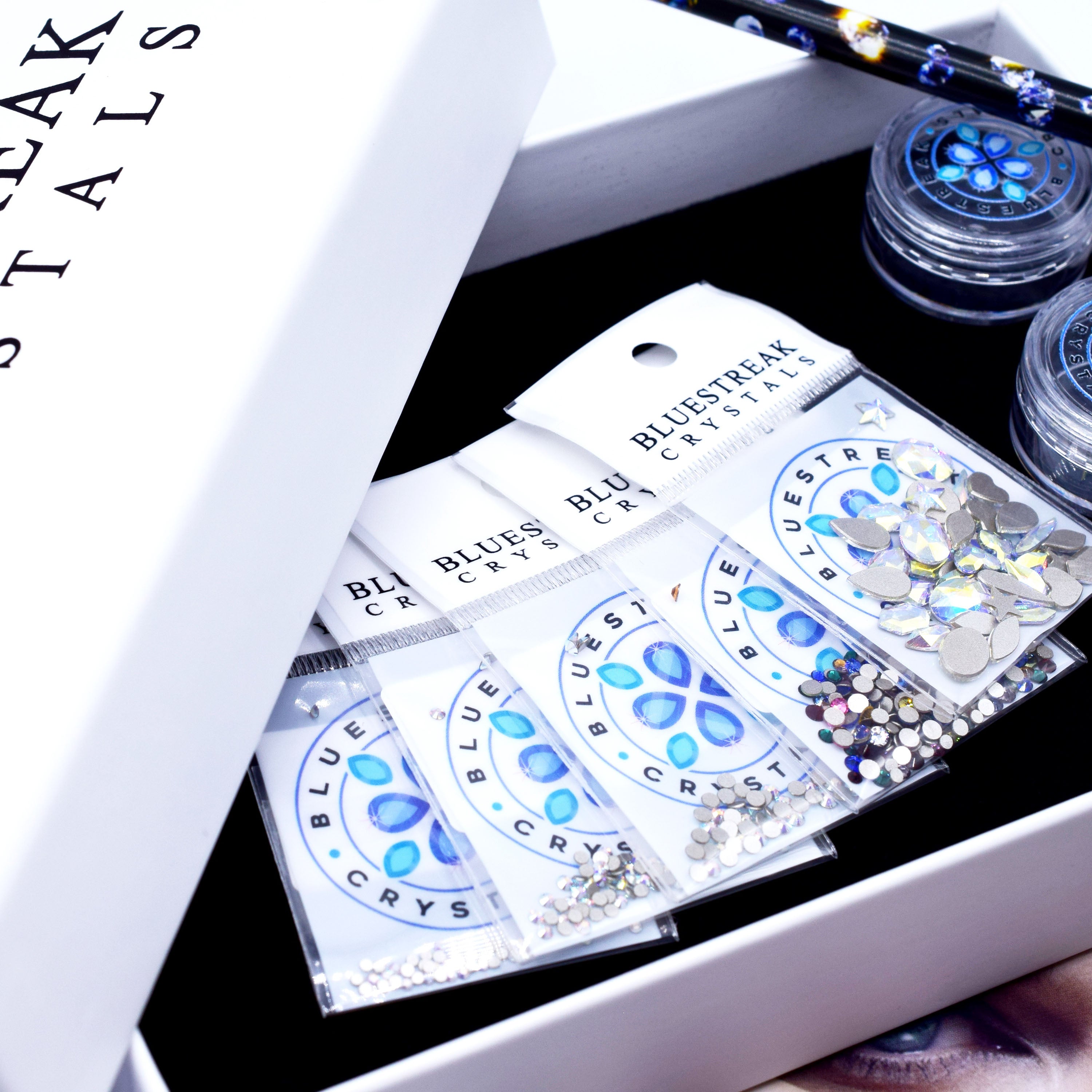 Swarovski Rhinestones Starter Nail Art Kit - Bluestreak Crystals