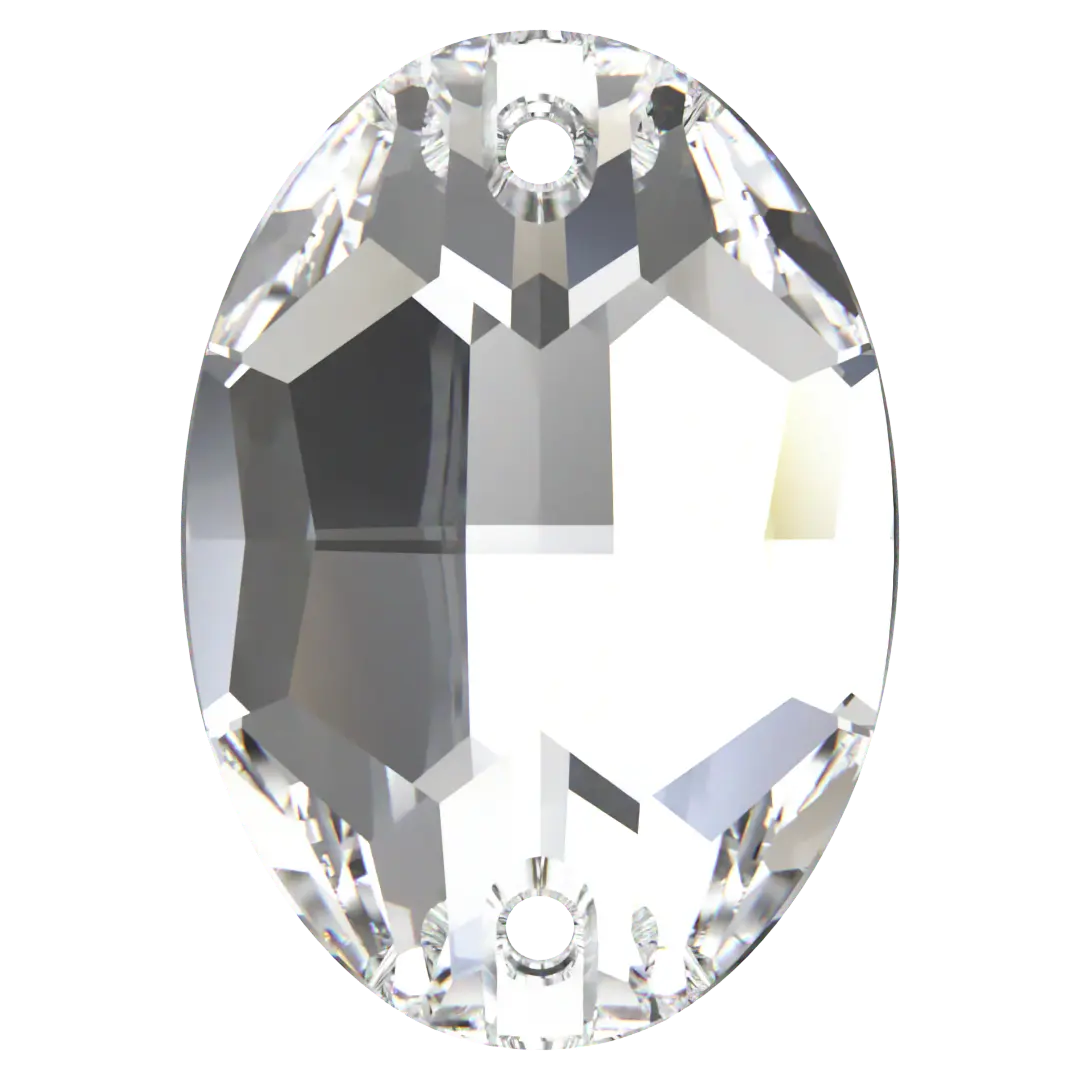 Swarovski Sew On Crystals Oval (3210) Crystal - Bluestreak Crystals