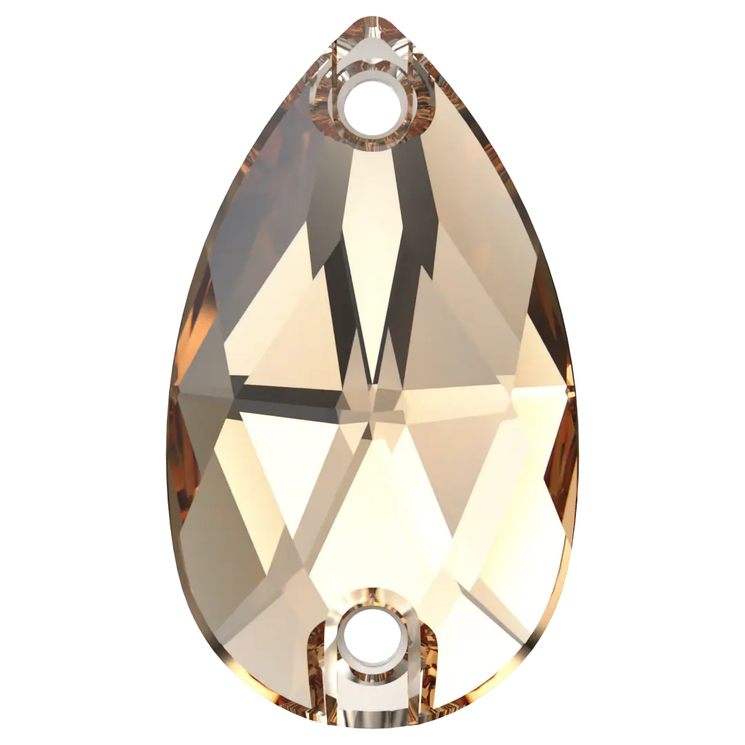 Swarovski Sew On Crystals Peardrop (3230) Light Colorado Topaz - Bluestreak Crystals