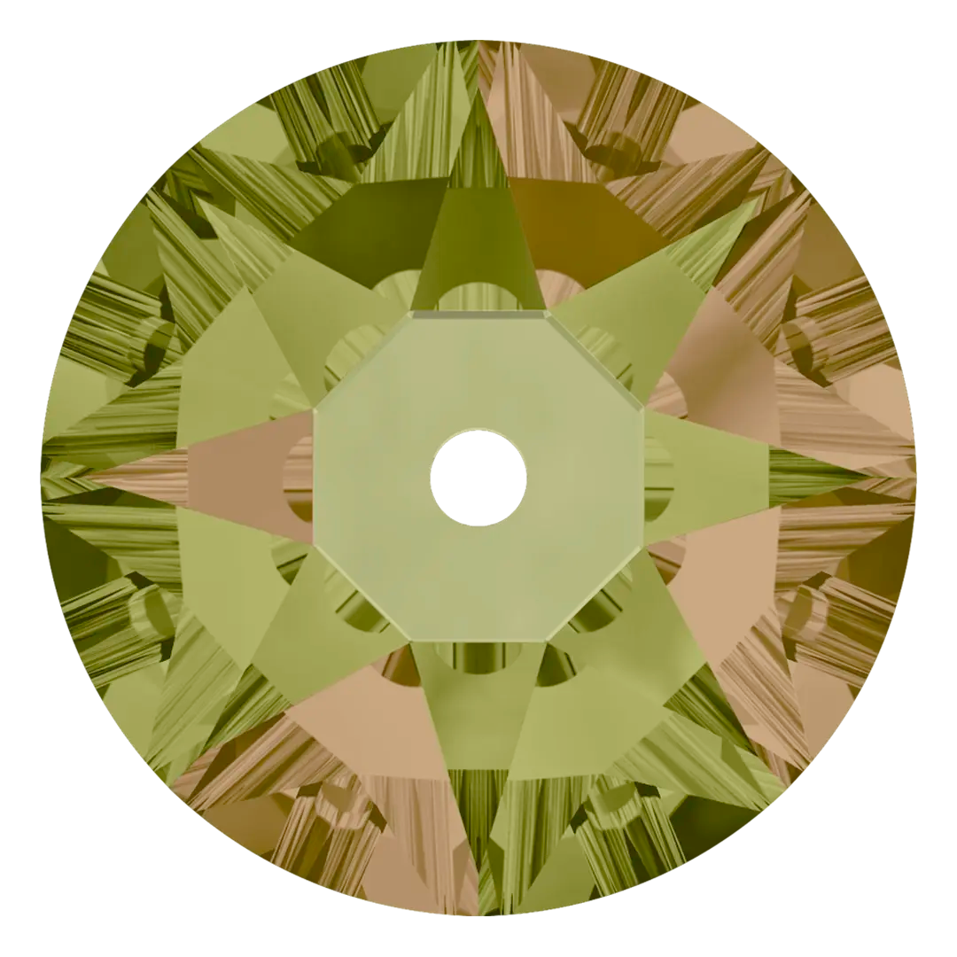 Swarovski Sew On Crystals Xirius Lochrose (3188) Crystal Luminous Green - Bluestreak Crystals
