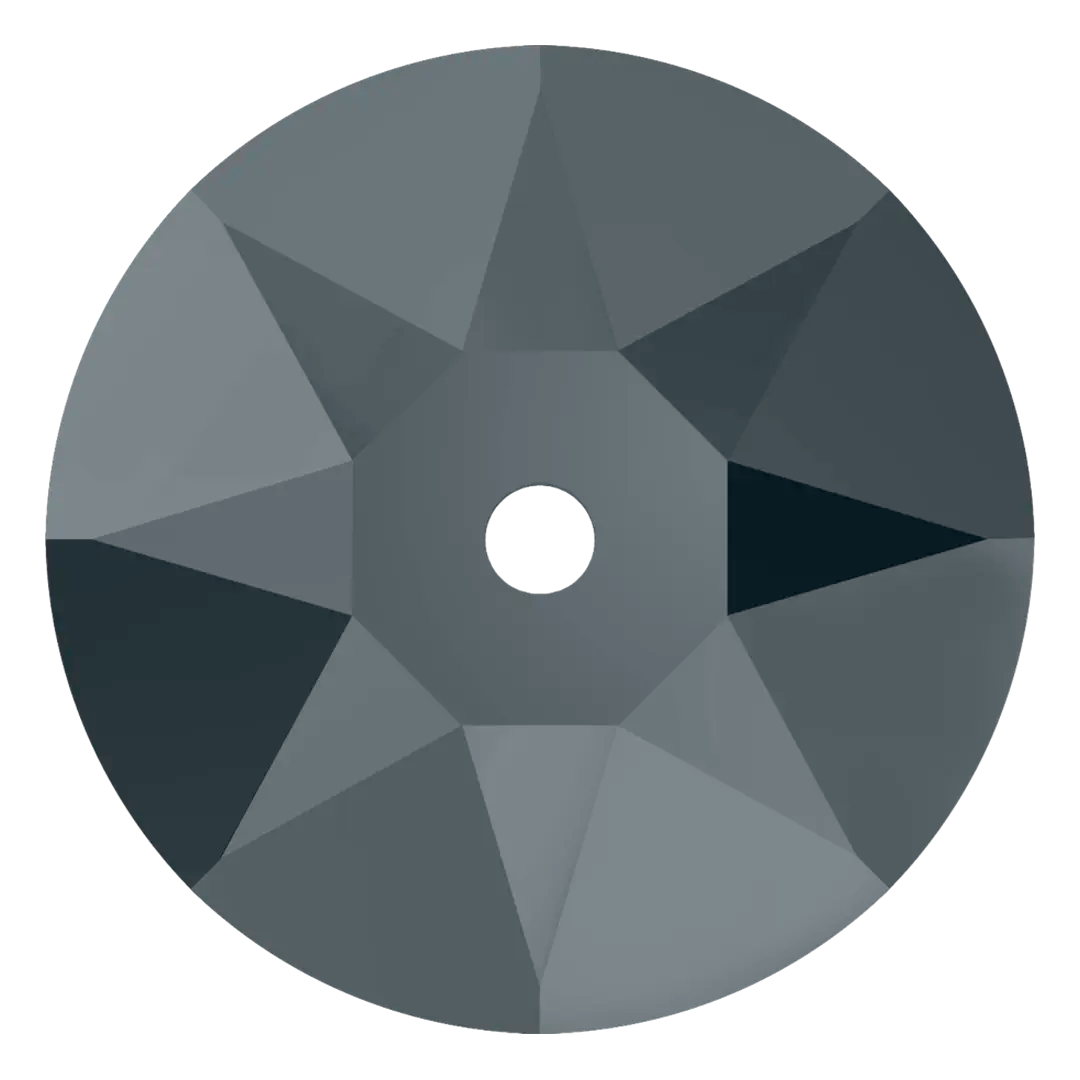 Swarovski Sew On Crystals Xirius Lochrose (3188) Crystal Silver Night UNFOILED - Bluestreak Crystals
