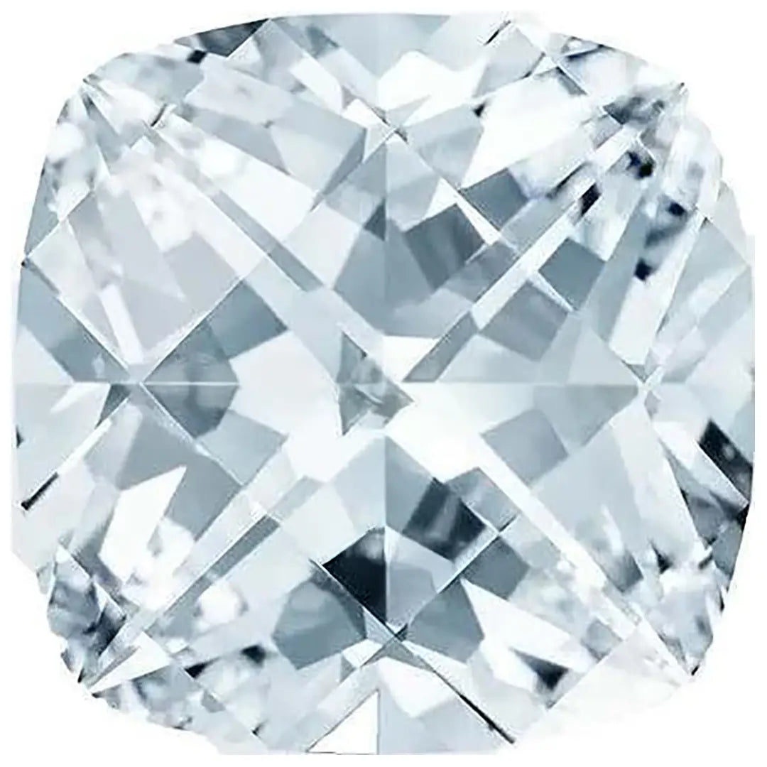 Swarovski Zirconia Antique Cushion Checkerboard Cut White