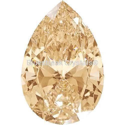 Swarovski Zirconia Pear Pure Brilliance Cut Fancy Champagne - Bluestreak Crystals