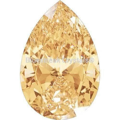 Swarovski Zirconia Pear Pure Brilliance Cut Fancy Yellow - Bluestreak Crystals