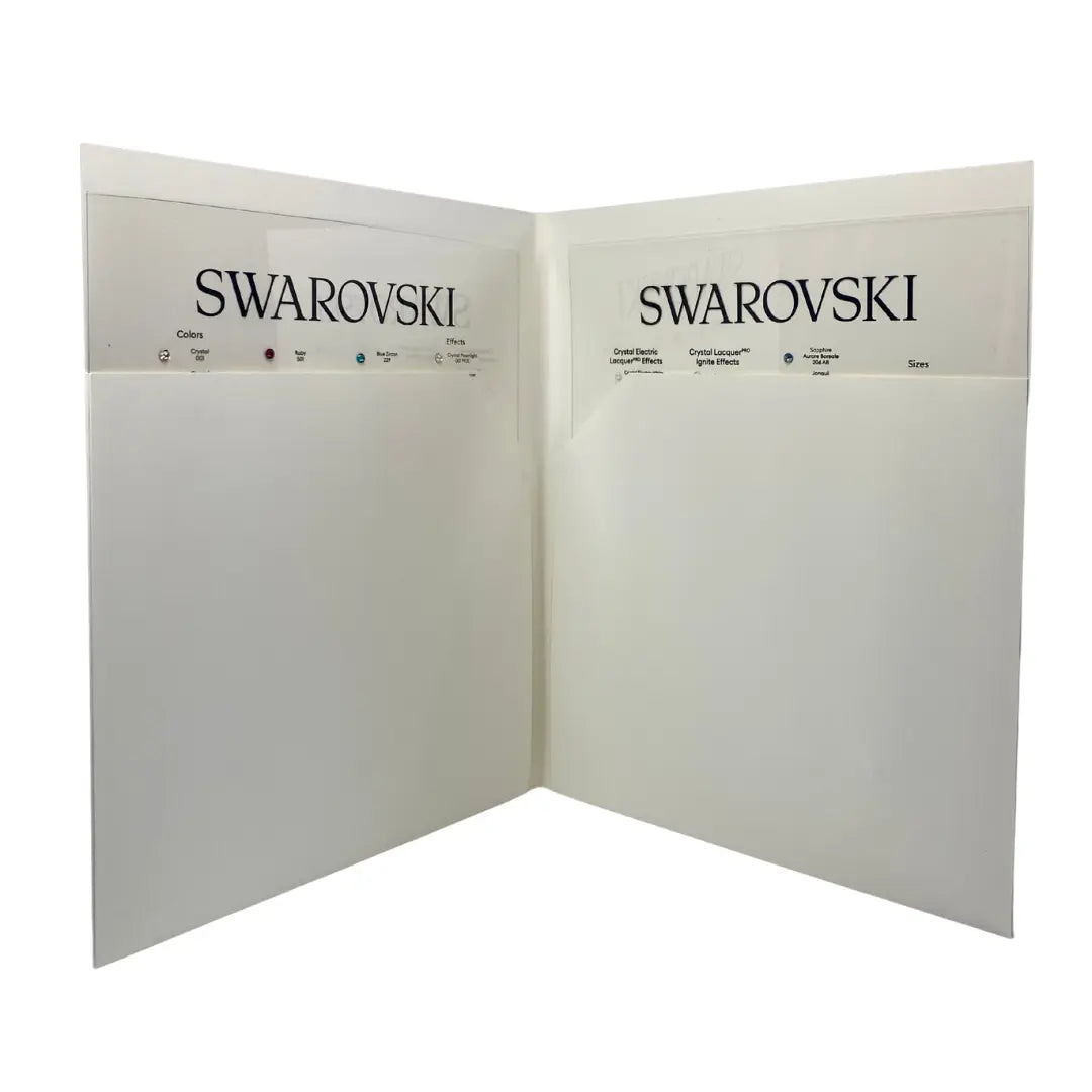 Swarovski Flat Back Rhinestones Basic Colour Chart Folder
